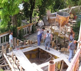 betoniranje sten bazena